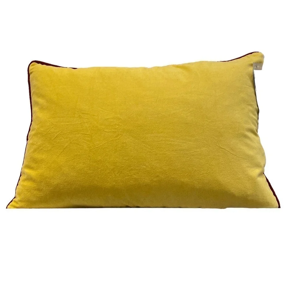 IKEA AROMATISK Cushion cover, blue/yellow, 16x23 